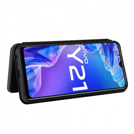 Flip Cover Vivo Y33s / Y21 / Y21s Silicone Carbone Coloré Flip Cover Vivo Y33s / Y21 / Y21s Silicone Carbone Coloré