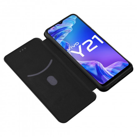 Flip Cover Vivo Y33s / Y21 / Y21s Silicone Carbone Coloré Flip Cover Vivo Y33s / Y21 / Y21s Silicone Carbone Coloré