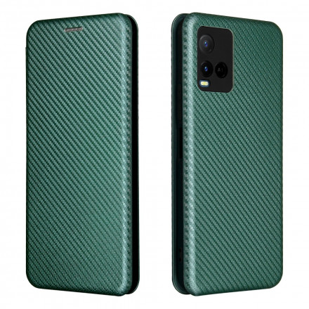 Flip Cover Vivo Y33s / Y21 / Y21s Silicone Carbone Coloré