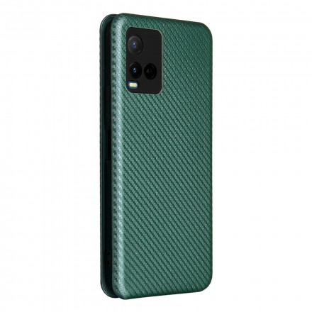 Flip Cover Vivo Y33s / Y21 / Y21s Silicone Carbone Coloré