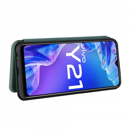 Flip Cover Vivo Y33s / Y21 / Y21s Silicone Carbone Coloré Flip Cover Vivo Y33s / Y21 / Y21s Silicone Carbone Coloré