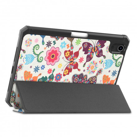 Smart Case iPad Mini 6 (2021) Porte-Stylet Fleurs Vintages Smart Case iPad Mini 6 (2021) Porte-Stylet Fleurs Vintages