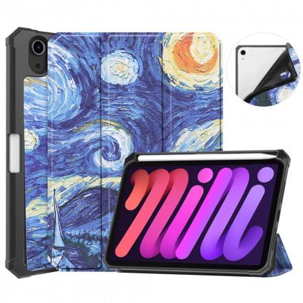 Smart Case iPad Mini 6 (2021) Porte-Stylet Nuit Étoilée