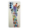 Coque Oppo Reno 6 5G Girafe Colorée