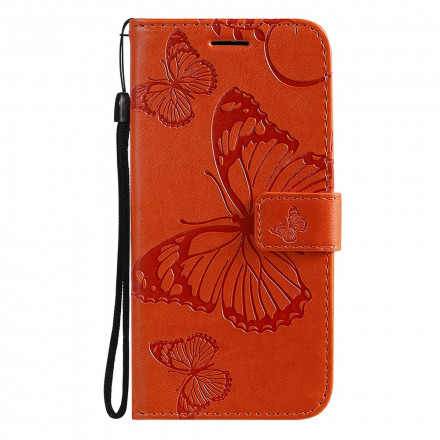 Housse Oppo Reno 6 5G Papillons Géants à Lanière Housse Oppo Reno 6 5G Papillons Géants à Lanière