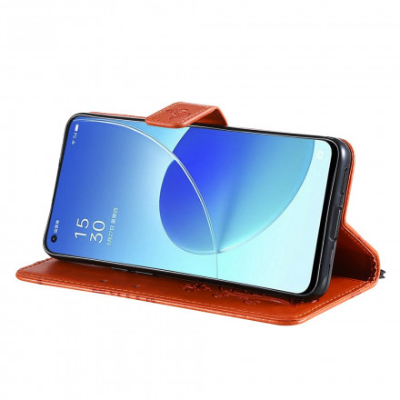 Housse Oppo Reno 6 5G Papillons Géants à Lanière Housse Oppo Reno 6 5G Papillons Géants à Lanière