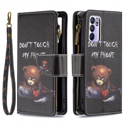 Housse Oppo Reno 6 5G Poche Zippée Ours Housse Oppo Reno 6 5G Poche Zippée Ours