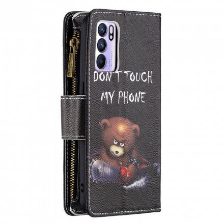 Housse Oppo Reno 6 5G Poche Zippée Ours Housse Oppo Reno 6 5G Poche Zippée Ours