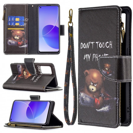Housse Oppo Reno 6 5G Poche Zippée Ours Housse Oppo Reno 6 5G Poche Zippée Ours