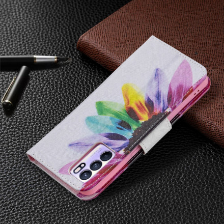 Housse Oppo Reno 6 5G Fleur Aquarelle Housse Oppo Reno 6 5G Fleur Aquarelle