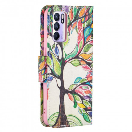 Housse Oppo Reno 6 5G Arbre Coloré Housse Oppo Reno 6 5G Arbre Coloré