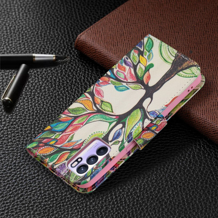 Housse Oppo Reno 6 5G Arbre Coloré Housse Oppo Reno 6 5G Arbre Coloré