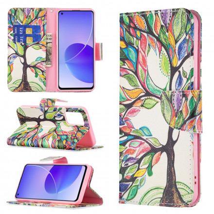 Housse Oppo Reno 6 5G Arbre Coloré Housse Oppo Reno 6 5G Arbre Coloré