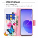 Housse Oppo Reno 6 5G Papillons et Fleurs Peints Housse Oppo Reno 6 5G Papillons et Fleurs Peints