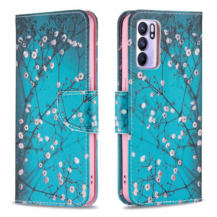 Housse Oppo Reno 6 5G Branches Fleuries Housse Oppo Reno 6 5G Branches Fleuries
