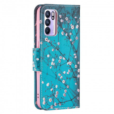 Housse Oppo Reno 6 5G Branches Fleuries Housse Oppo Reno 6 5G Branches Fleuries