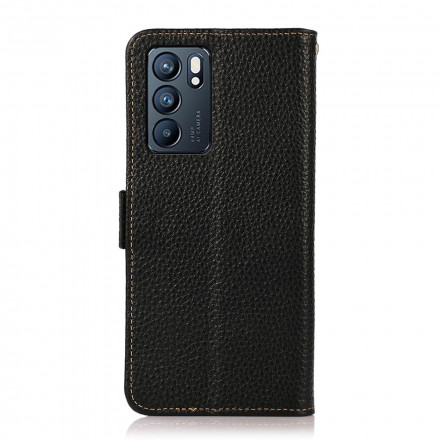 Housse Oppo Reno 6 5G Véritable Cuir Litchi KHAZNEH RFID Housse Oppo Reno 6 5G Véritable Cuir Litchi KHAZNEH RFID