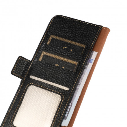 Housse Oppo Reno 6 5G Véritable Cuir Litchi KHAZNEH RFID Housse Oppo Reno 6 5G Véritable Cuir Litchi KHAZNEH RFID