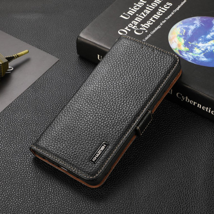 Housse Oppo Reno 6 5G Véritable Cuir Litchi KHAZNEH RFID Housse Oppo Reno 6 5G Véritable Cuir Litchi KHAZNEH RFID