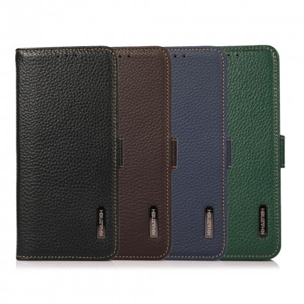 Housse Oppo Reno 6 5G Véritable Cuir Litchi KHAZNEH RFID Housse Oppo Reno 6 5G Véritable Cuir Litchi KHAZNEH RFID