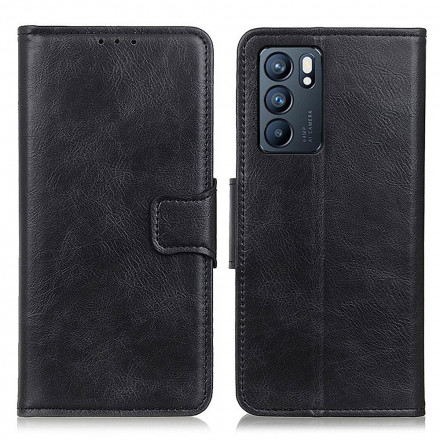Housse Oppo Reno 6 5G Effet Cuir Fermoir Réversible Housse Oppo Reno 6 5G Effet Cuir Fermoir Réversible
