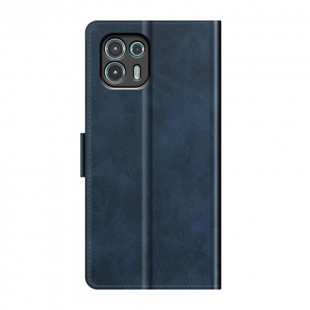 Housse Motorola Edge 20 Lite Rabat Double Classique Housse Motorola Edge 20 Lite Rabat Double Classique