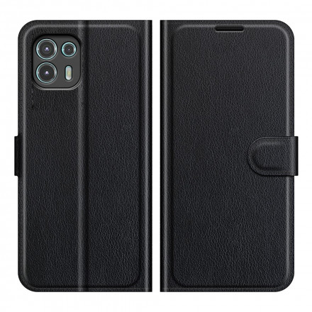 Housse Motorola Edge 20 Lite Simili Cuir Litchi Classique