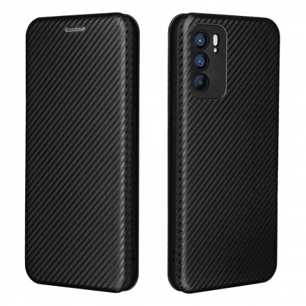 Flip Cover Oppo Reno 6 5G Silicone Carbone Coloré Flip Cover Oppo Reno 6 5G Silicone Carbone Coloré