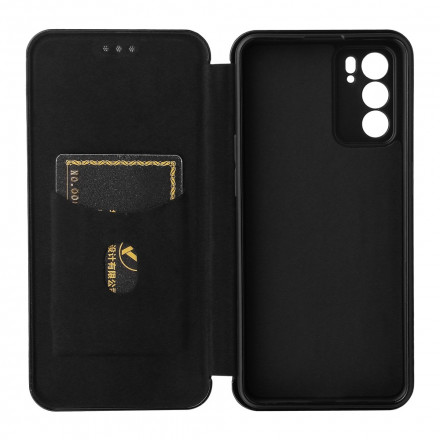 Flip Cover Oppo Reno 6 5G Silicone Carbone Coloré Flip Cover Oppo Reno 6 5G Silicone Carbone Coloré