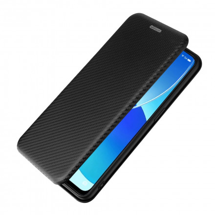 Flip Cover Oppo Reno 6 5G Silicone Carbone Coloré