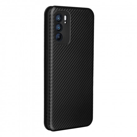 Flip Cover Oppo Reno 6 5G Silicone Carbone Coloré Flip Cover Oppo Reno 6 5G Silicone Carbone Coloré