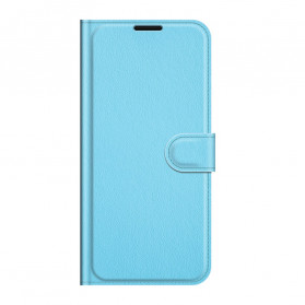 Housse Oppo Reno 6 5G Simili Cuir Litchi Classique