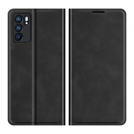 Flip Cover Oppo Reno 6 5G Effet Cuir Douceur