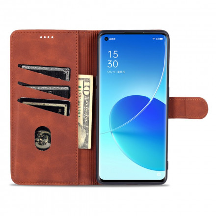 Housse Oppo Reno 6 5G AZNS Effet Cuir Housse Oppo Reno 6 5G AZNS Effet Cuir