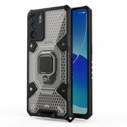 Coque Oppo Reno 6 5G Nid d'Abeille avec Anneau Coque Oppo Reno 6 5G Nid d'Abeille avec Anneau