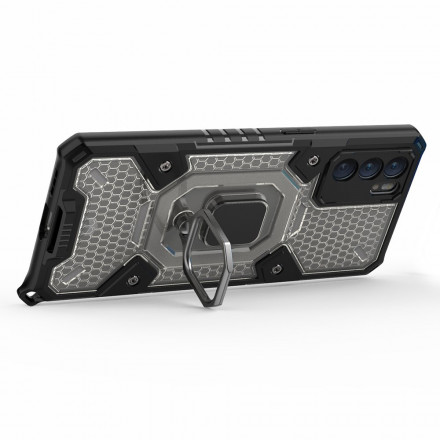 Coque Oppo Reno 6 5G Nid d'Abeille avec Anneau Coque Oppo Reno 6 5G Nid d'Abeille avec Anneau