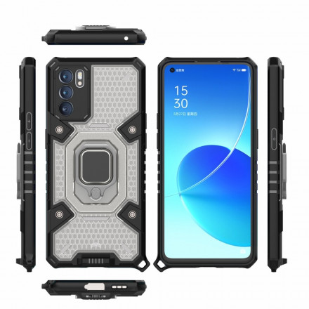Coque Oppo Reno 6 5G Nid d'Abeille avec Anneau Coque Oppo Reno 6 5G Nid d'Abeille avec Anneau