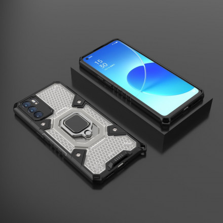 Coque Oppo Reno 6 5G Nid d'Abeille avec Anneau Coque Oppo Reno 6 5G Nid d'Abeille avec Anneau