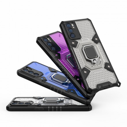 Coque Oppo Reno 6 5G Nid d'Abeille avec Anneau Coque Oppo Reno 6 5G Nid d'Abeille avec Anneau