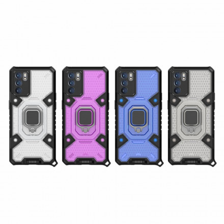 Coque Oppo Reno 6 5G Nid d'Abeille avec Anneau Coque Oppo Reno 6 5G Nid d'Abeille avec Anneau