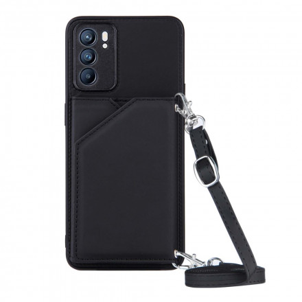 Coque Oppo Reno 6 5G Bandoulière Porte-cartes Coque Oppo Reno 6 5G Bandoulière Porte-cartes