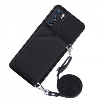 Coque Oppo Reno 6 5G Bandoulière Porte-cartes Coque Oppo Reno 6 5G Bandoulière Porte-cartes