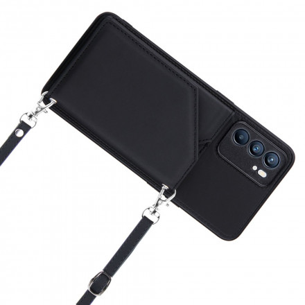 Coque Oppo Reno 6 5G Bandoulière Porte-cartes Coque Oppo Reno 6 5G Bandoulière Porte-cartes