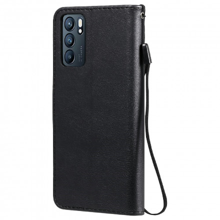 Housse Oppo Reno 6 5G Solid Color Serie à Lanière Housse Oppo Reno 6 5G Solid Color Serie à Lanière