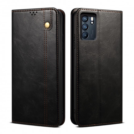 Flip Cover Oppo Reno 6 5G Simili Cuir Ciré Flip Cover Oppo Reno 6 5G Simili Cuir Ciré