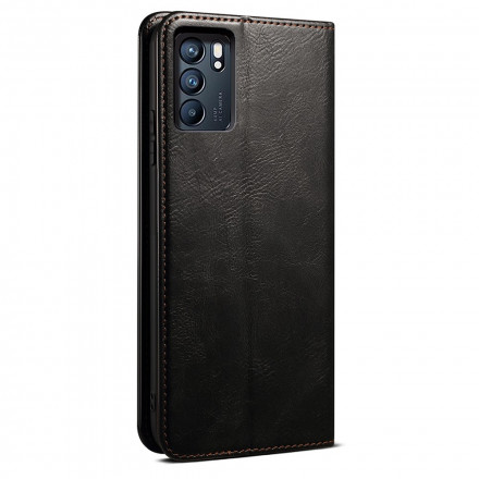 Flip Cover Oppo Reno 6 5G Simili Cuir Ciré Flip Cover Oppo Reno 6 5G Simili Cuir Ciré