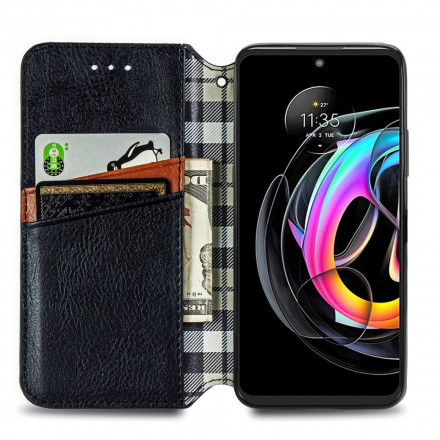 Flip Cover Motorola Edge 20 Lite Simili Cuir Texture Diamant Flip Cover Motorola Edge 20 Lite Simili Cuir Texture Diamant