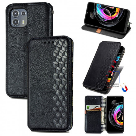 Flip Cover Motorola Edge 20 Lite Simili Cuir Texture Diamant