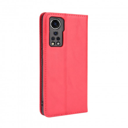 Flip Cover Zte Axon 30 5G Effet Cuir Vintage Stylisé