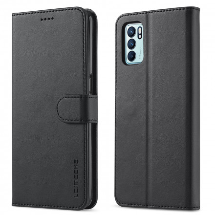 Housse Oppo Reno 6 5G LC.IMEEKE Effet Cuir Housse Oppo Reno 6 5G LC.IMEEKE Effet Cuir